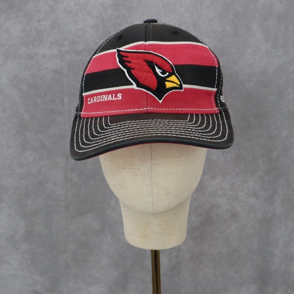 Reebok Onfield Black Red Arizona Cardinals Stitch Fitted Baseball Cap Hat‎ S/M